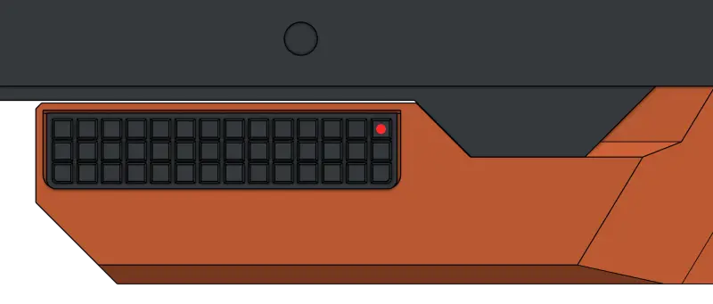 The red dot indicates the pad calibration point